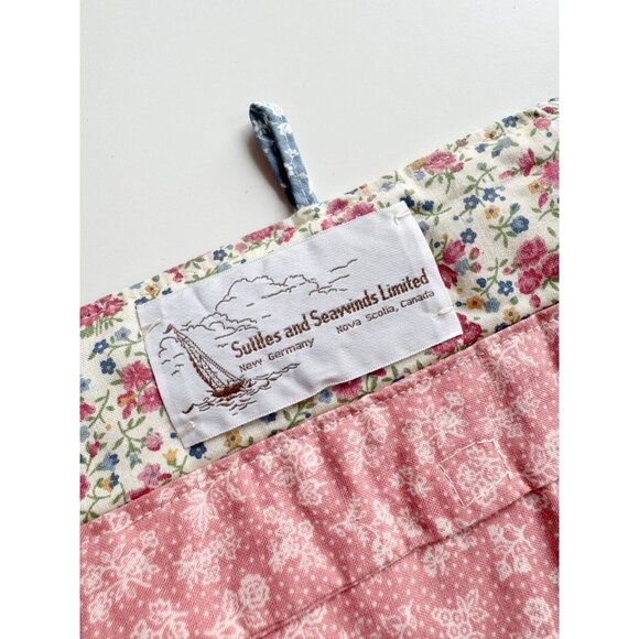 Vintage SUTTLES & SEAWINDS Floral Cottagecore Cotton Travel Toiletry Caddy - Picture 10 of 12